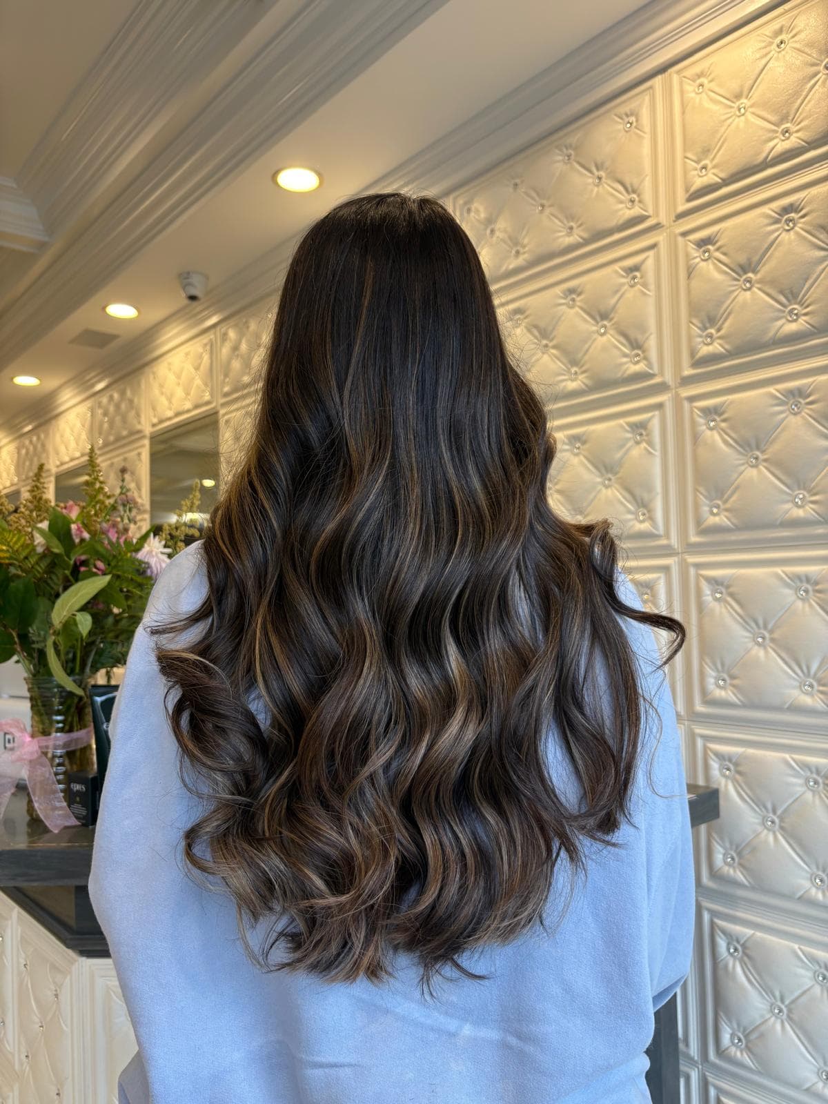 Dark brunette with subtle balayage — Crystal Beauty Salon