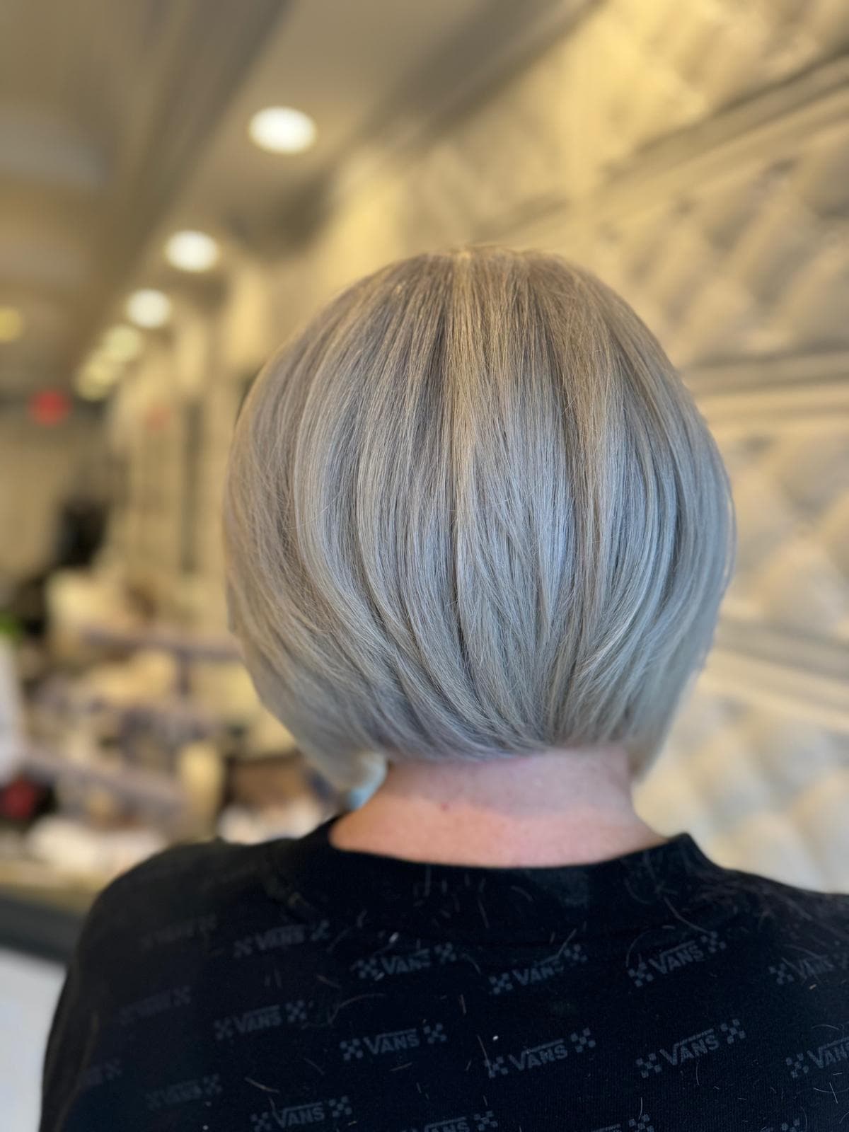 Precision silver bob — Crystal Beauty Salon
